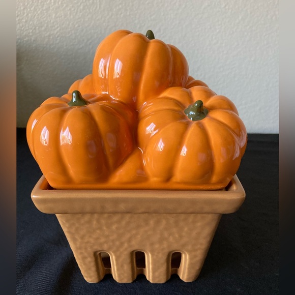 HomeWorx by Harry Slatkin Ceramic Pumpkin Basket Farm Stand No Candle - Picture 3 of 14